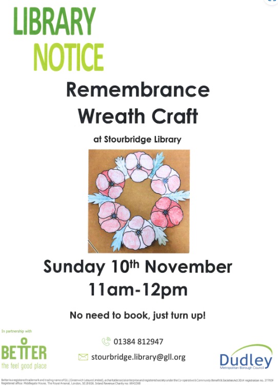 Stourbridge Library - Remembrance Wreath Craft